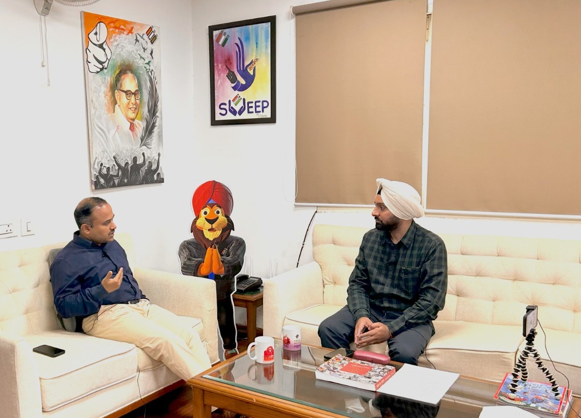 ਸੋਸ਼ਲ ਮੀਡੀਆ ਉੱਤੇ ਜਾਣਕਾਰੀਆਂ ਸਾਂਝੀਆਂ ਕਰਨ ਵਿੱਚ ਪੰਜਾਬ ਦੇ ਮੁੱਖ ਚੋਣ ਅਧਿਕਾਰੀ ਦੇ ਦਫ਼ਤਰ ਨੂੰ ਰਾਸ਼ਟਰੀ ਪੱਧਰ ‘ਤੇ ਦੂਜਾ ਸਥਾਨ: ਸਿਬਿਨ ਸੀ