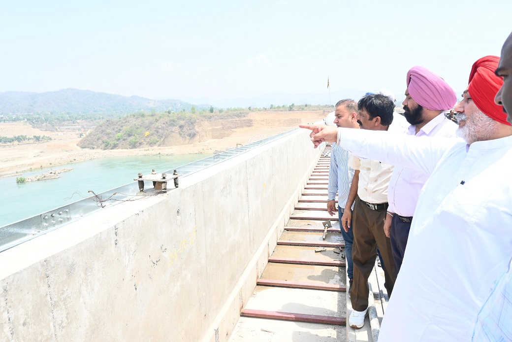 ਚੇਤਨ ਸਿੰਘ ਜੌੜਾਮਾਜਰਾ ਵੱਲੋਂ ਸ਼ਾਹਪੁਰ ਕੰਢੀ ਡੈਮ ਦਾ ਨਿਰੀਖਣ