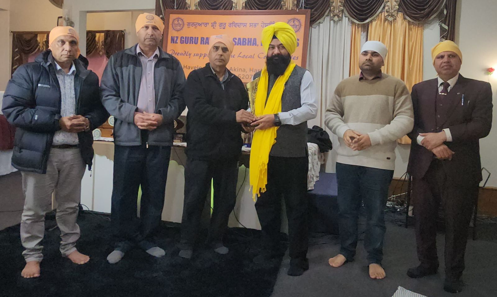 ਜਸਵੀਰ ਸਿੰਘ ਗੜ੍ਹੀ ਦਾ ਸ੍ਰੀ ਗੁਰੂ ਰਵਿਦਾਸ ਟੈਂਪਲ ਹੇਸਟਿੰਗ ਨਿਊਜ਼ੀਲੈਂਡ ਦੀ ਪ੍ਰਬੰਧਕੀ ਕਮੇਟੀ ਵਲੋਂ ਸਨਮਾਨ