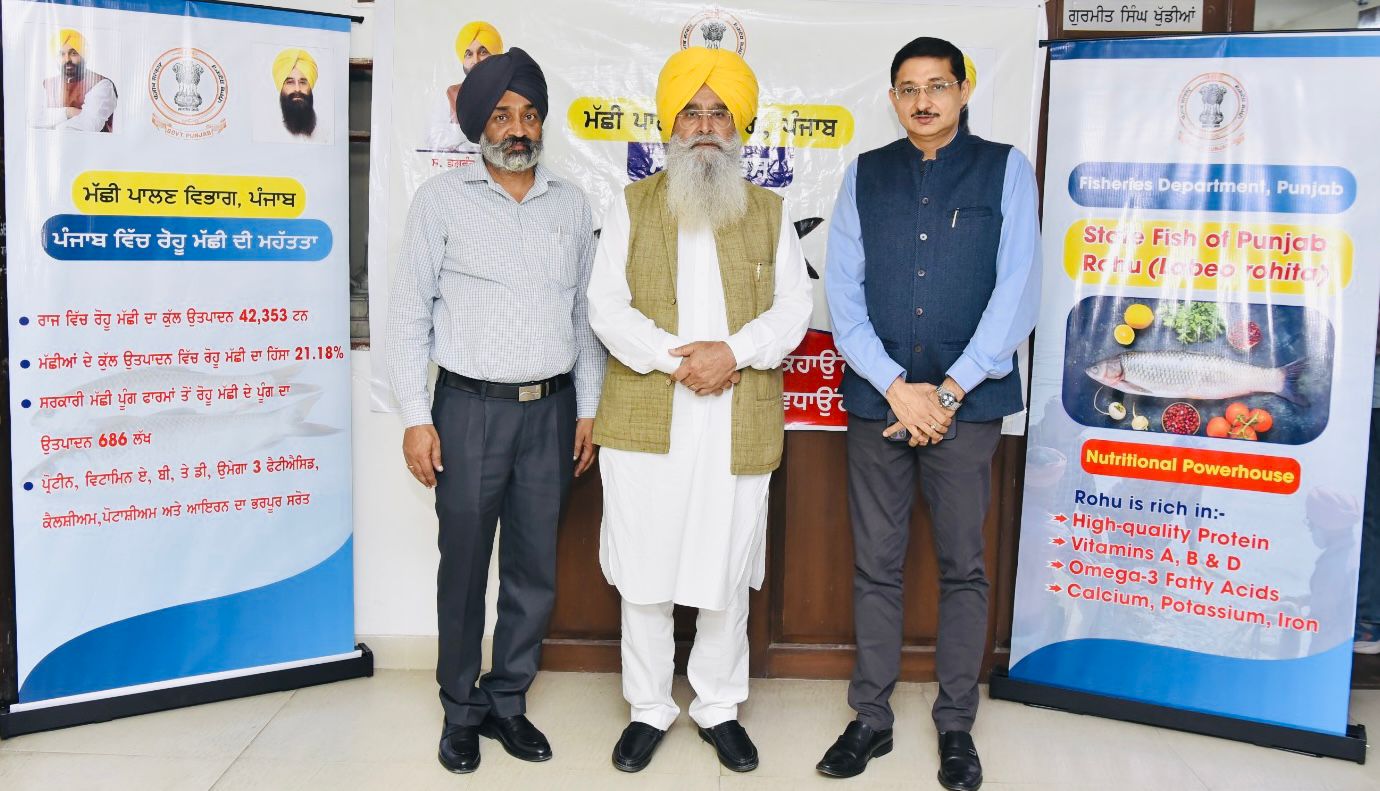 ਪੰਜਾਬ ਸਰਕਾਰ ਨੇ ਜਲ ਜੀਵ ਵਿਭਿੰਨਤਾ ਨੂੰ ਹੁਲਾਰਾ ਦੇਣ ਲਈ “ਰੋਹੂ” ਨੂੰ ਰਾਜ ਮੱਛੀ ਐਲਾਨਿਆ