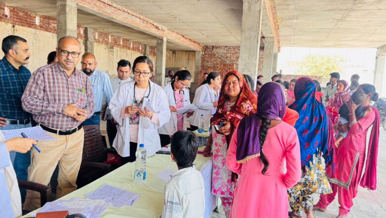 ਦੂਸ਼ਿਤ ਪਾਣੀ ਕਰਕੇ ਫੈਲੀ ਬਿਮਾਰੀ ਤੋਂ ਬਚਾਅ ਲਈ ਲਗਾਇਆ ਮੈਡੀਕਲ ਕੈਂਪ