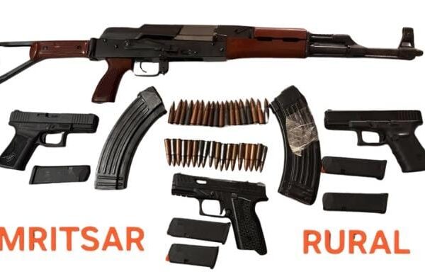 ਆਈਐਸਆਈ ਦੀ ਹਮਾਇਤ ਪ੍ਰਾਪਤ ਹਥਿਆਰ ਤਸਕਰੀ ਮਾਡਿਊਲ ਦਾ ਪਰਦਾਫ਼ਾਸ਼; ਏਕੇ-47 ਰਾਈਫਲ ਸਮੇਤ ਚਾਰ ਹਥਿਆਰਾਂ ਨਾਲ ਦੋ ਮੁਲਜ਼ਮ ਅੰਮ੍ਰਿਤਸਰ ਤੋਂ ਕਾਬੂ