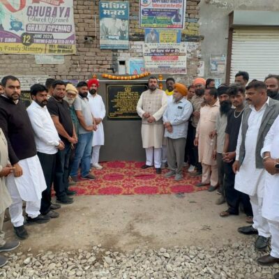 ਵਿਧਾਇਕ ਜਲਾਲਾਬਾਦ ਨੇ 2 ਕਰੋੜ ਤੋਂ ਵਧੇਰੇ ਦੀ ਲਾਗਤ ਨਾਲ ਬਣਨ ਵਾਲੀ ਘੁਬਾਇਆ ਫਿਰਨੀ ਸੜਕ ਦੀ ਮੁਰੰਮਤ ਦੇ ਰੱਖੇ ਨੀਂਹ ਪੱਥਰ