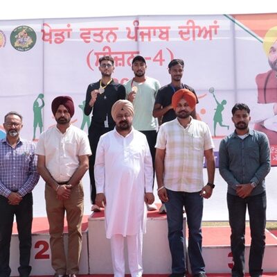 ਚੇਅਰਮੈਨ ਦਲਵੀਰ ਸਿੰਘ ਢਿੱਲੋਂ ਨੇ ਖੇਡ ਮੈਦਾਨ ਵਿੱਚ ਪਹੁੰਚ ਕੇ ਖਿਡਾਰੀਆਂ ਦੀ ਕੀਤੀ ਹੌਸਲਾ ਅਫ਼ਜ਼ਾਈ